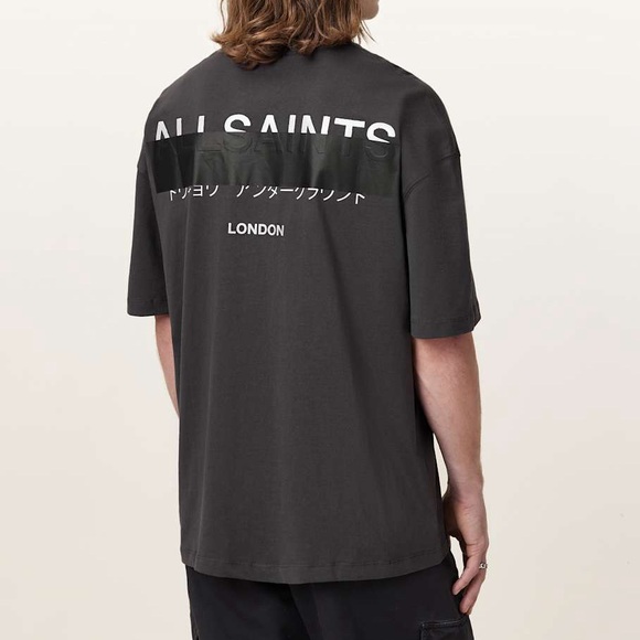 All Saints Other - All Saints Redact Oversized Embroidered Logo T-Shirt XL